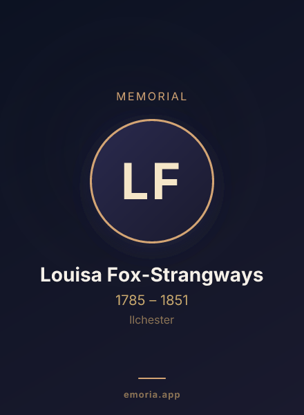 Memorial portrait of Louisa Fox-Strangways