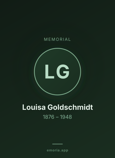 Memorial portrait of Louisa Goldschmidt