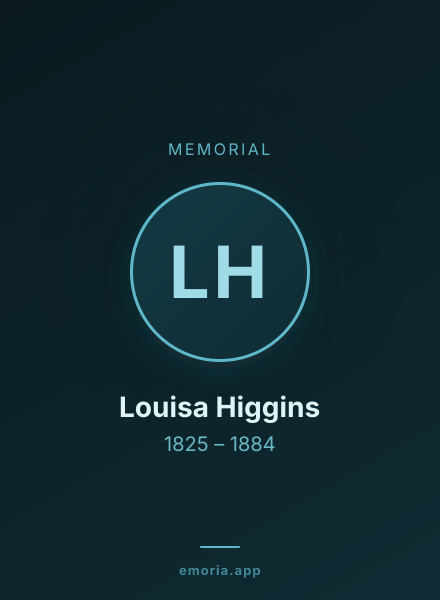 Memorial portrait of Louisa Higgins