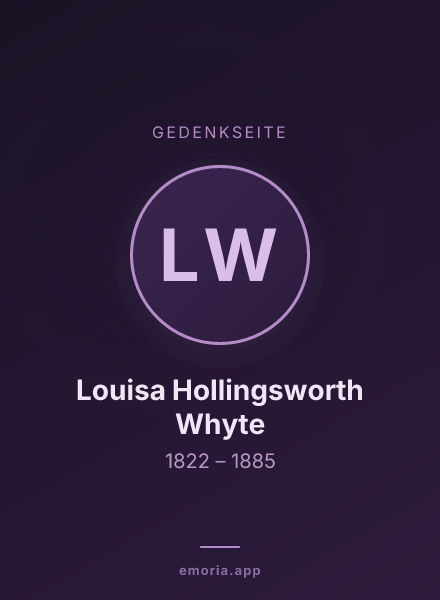 Gedenkportrait von Louisa Hollingsworth Whyte