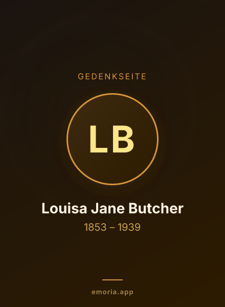 Gedenkportrait von Louisa Jane Butcher