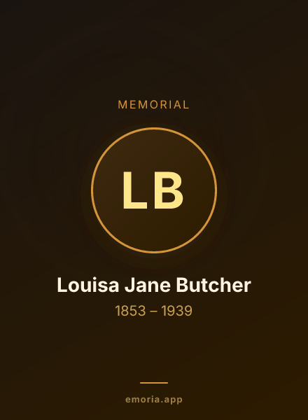 Memorial portrait of Louisa Jane Butcher