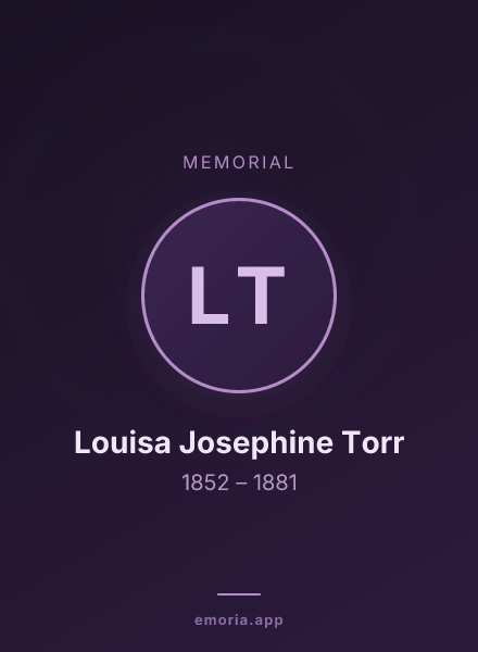 Memorial portrait of Louisa Josephine Torr