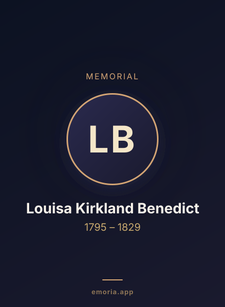 Memorial portrait of Louisa Kirkland Benedict
