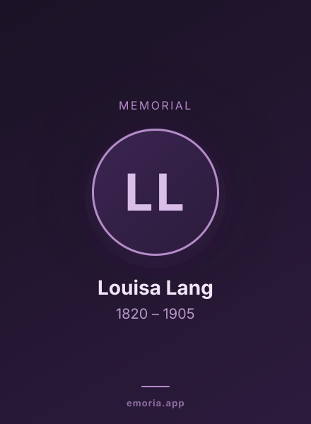 Memorial portrait of Louisa Lang