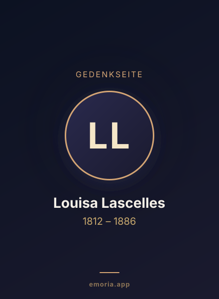 Gedenkportrait von Louisa Lascelles