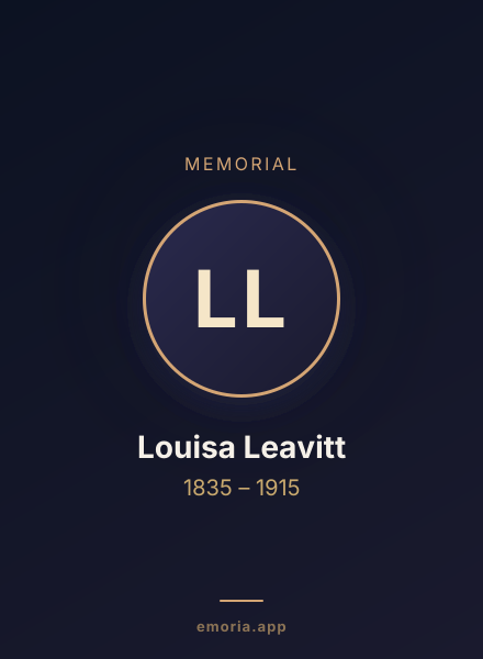 Memorial portrait of Louisa Leavitt