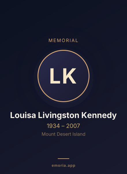 Memorial portrait of Louisa Livingston Kennedy