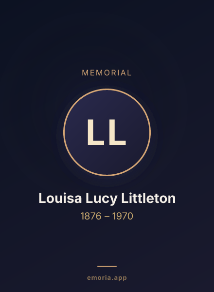 Memorial portrait of Louisa Lucy Littleton