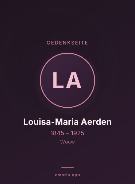 Gedenkportrait von Louisa-Maria Aerden