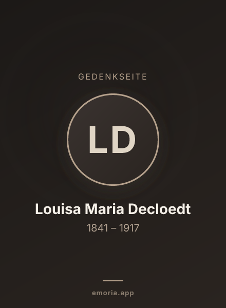Gedenkportrait von Louisa Maria Decloedt