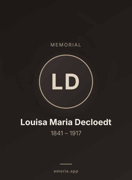 Memorial portrait of Louisa Maria Decloedt