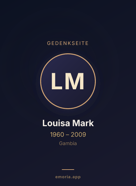 Gedenkportrait von Louisa Mark