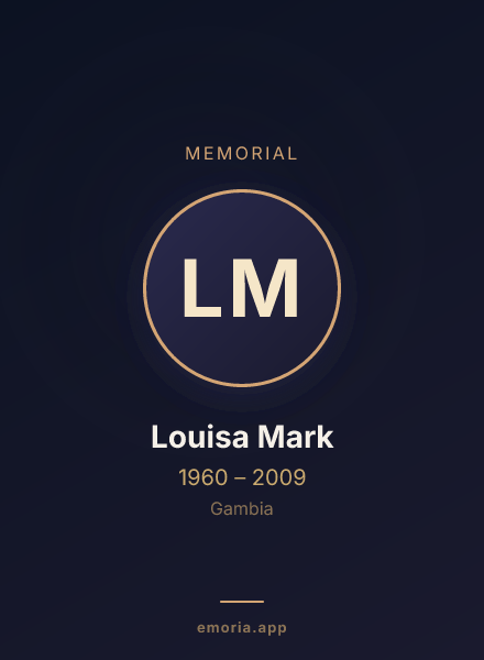 Memorial portrait of Louisa Mark