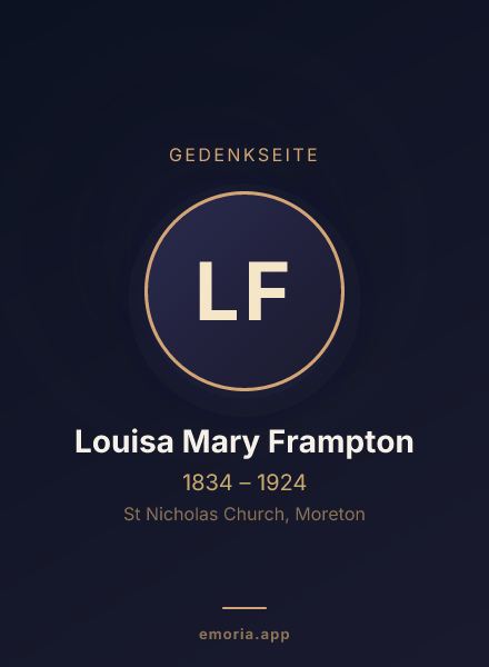 Gedenkportrait von Louisa Mary Frampton