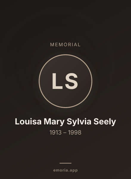 Memorial portrait of Louisa Mary Sylvia Seely