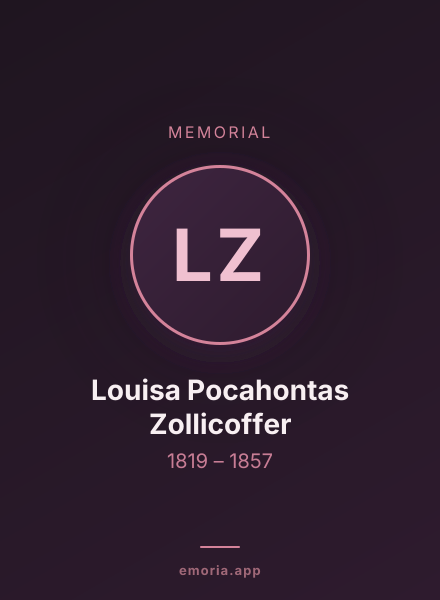 Memorial portrait of Louisa Pocahontas Zollicoffer