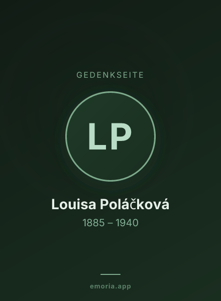 Gedenkportrait von Louisa Poláčková