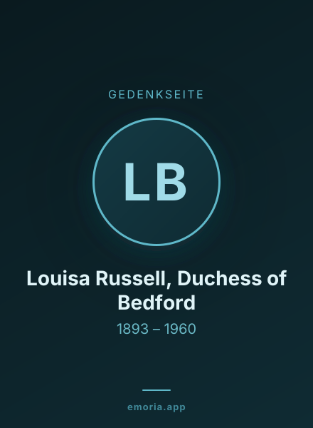 Gedenkportrait von Louisa Russell, Duchess of Bedford