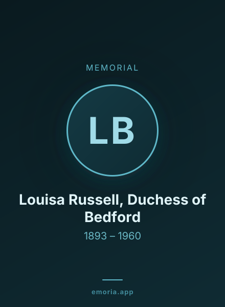 Memorial portrait of Louisa Russell, Duchess of Bedford