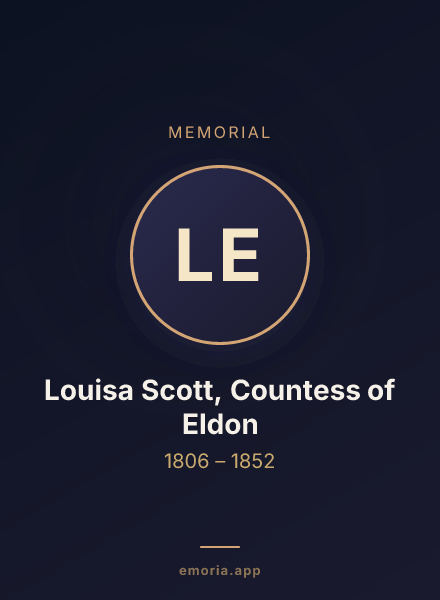 Memorial portrait of Louisa Scott, Countess of Eldon
