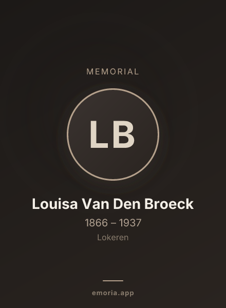 Memorial portrait of Louisa Van Den Broeck