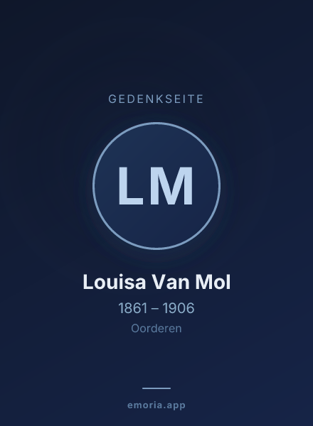 Gedenkportrait von Louisa Van Mol