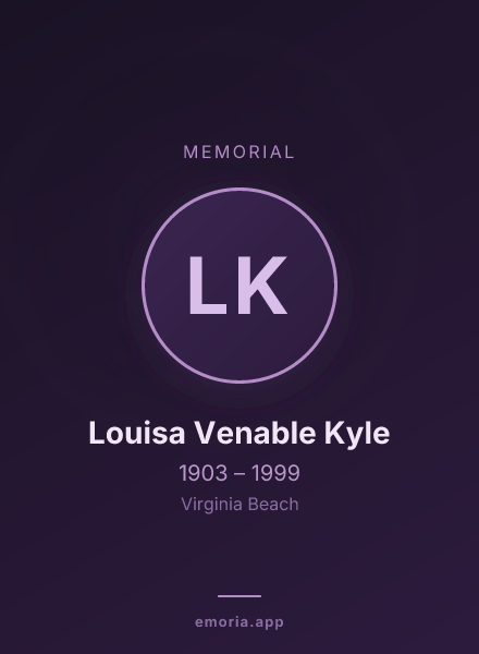 Memorial portrait of Louisa Venable Kyle