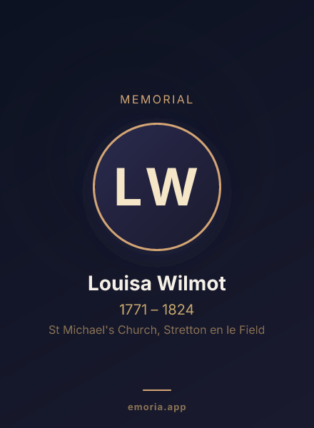 Memorial portrait of Louisa Wilmot