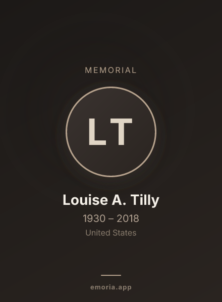 Memorial portrait of Louise A. Tilly
