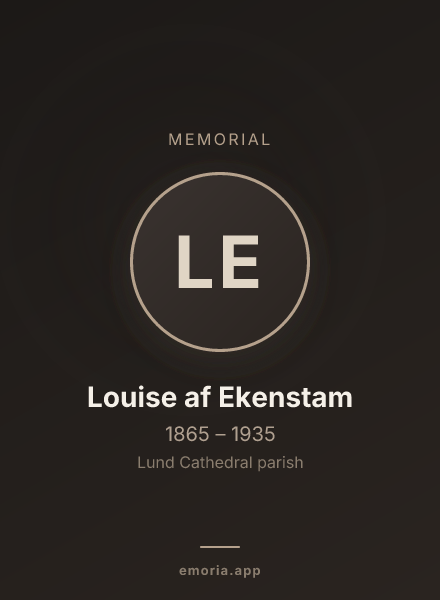 Memorial portrait of Louise af Ekenstam