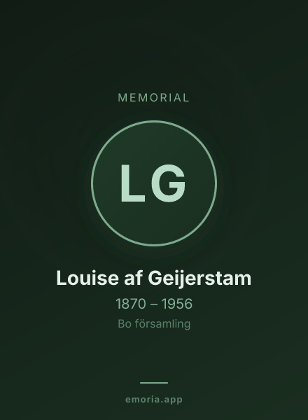 Memorial portrait of Louise af Geijerstam