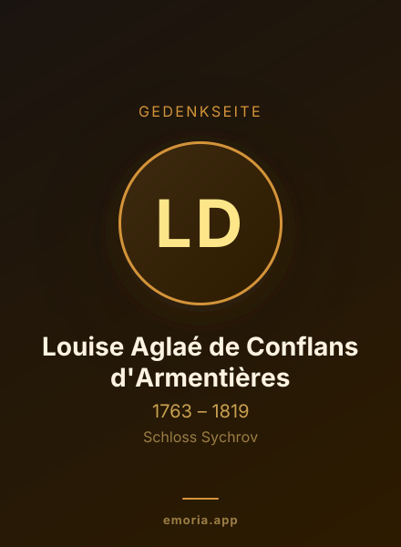 Gedenkportrait von Louise Aglaé de Conflans d'Armentières