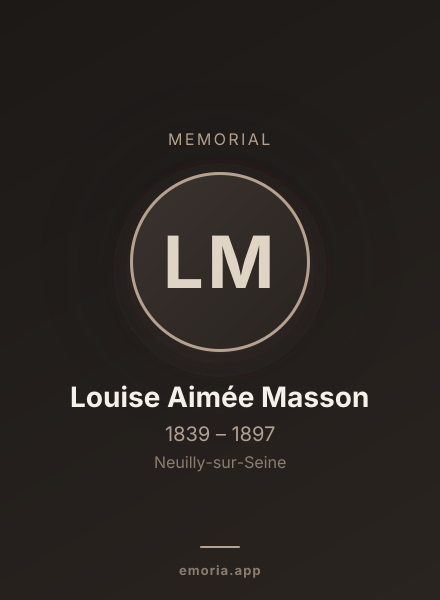 Memorial portrait of Louise Aimée Masson