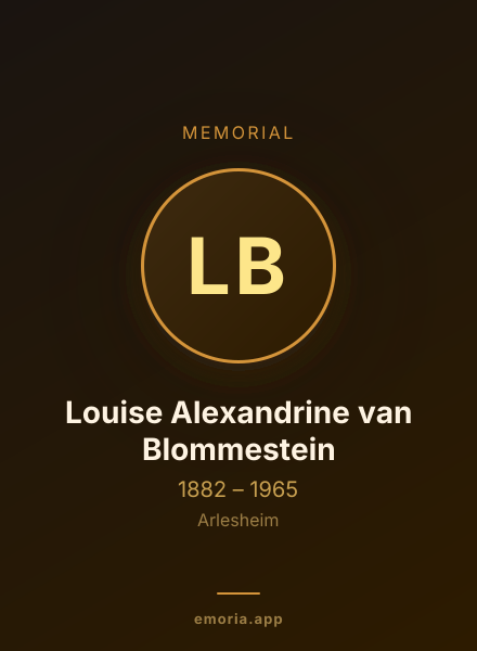 Memorial portrait of Louise Alexandrine van Blommestein