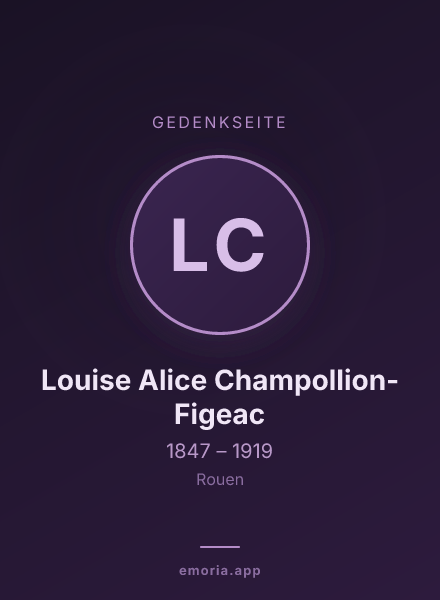 Gedenkportrait von Louise Alice Champollion-Figeac