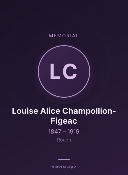Memorial portrait of Louise Alice Champollion-Figeac