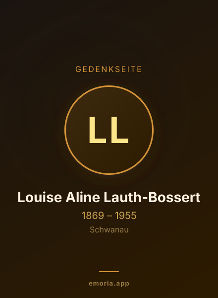 Gedenkportrait von Louise Aline Lauth-Bossert