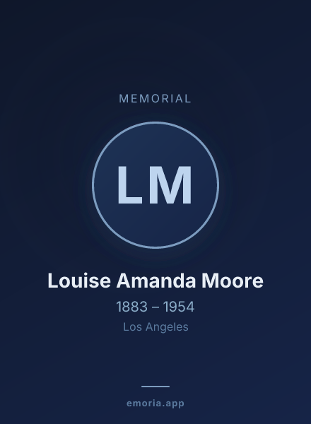 Memorial portrait of Louise Amanda Moore