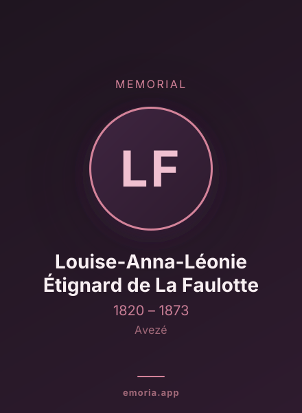 Memorial portrait of Louise-Anna-Léonie Étignard de La Faulotte