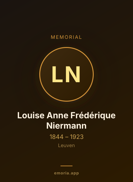 Memorial portrait of Louise Anne Frédérique Niermann