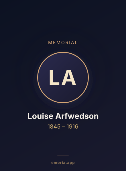Memorial portrait of Louise Arfwedson