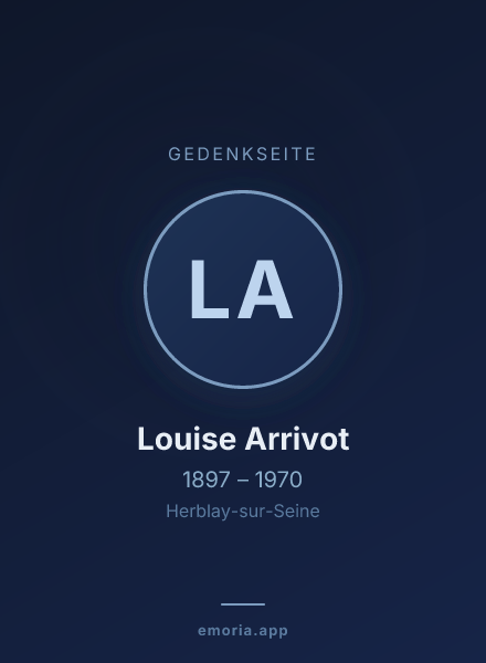 Gedenkportrait von Louise Arrivot
