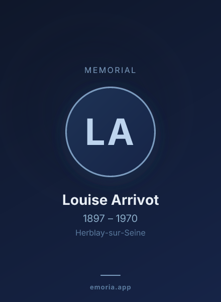 Memorial portrait of Louise Arrivot