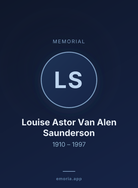 Memorial portrait of Louise Astor Van Alen Saunderson