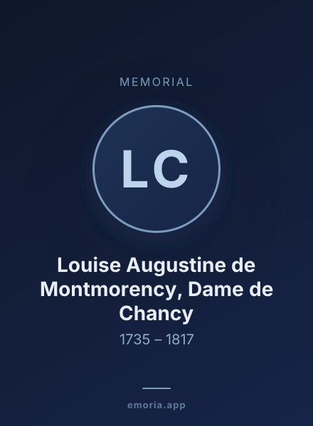 Memorial portrait of Louise Augustine de Montmorency, Dame de Chancy