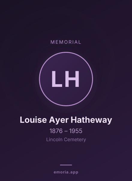 Memorial portrait of Louise Ayer Hatheway