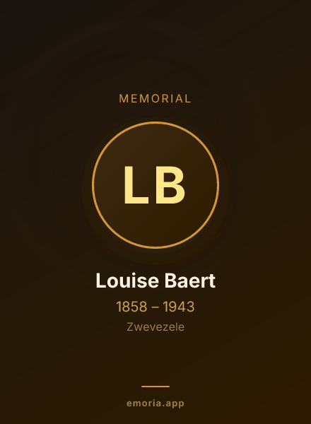 Memorial portrait of Louise Baert