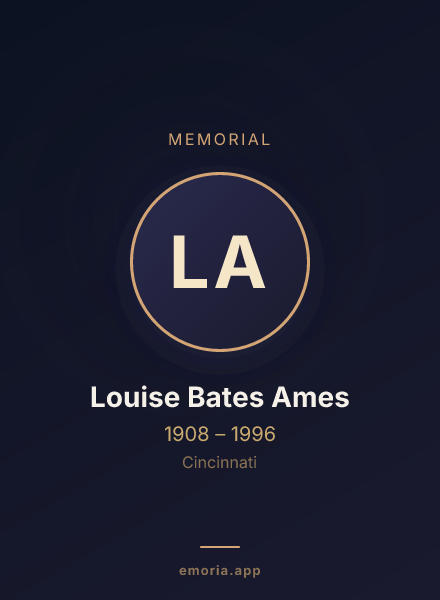 Memorial portrait of Louise Bates Ames