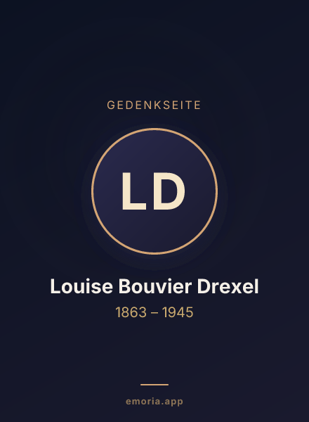 Gedenkportrait von Louise Bouvier Drexel